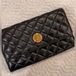 Versace Medusa wallet on a chain crossbody bag